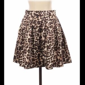 Pitaya Leopard print fit and flare skater skirt, size small